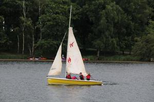 Cheshire in the UK in September 2022. A view of people in Boats photo