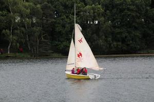 Cheshire in the UK in September 2022. A view of people in Boats photo