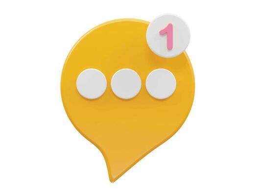 Message icon 3d rendering vector illustration