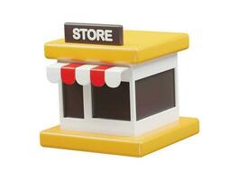 Store icon 3d vector