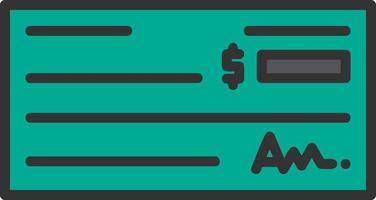 Bank Check Vector Icon Design