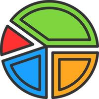 Pie Graph Vector Icon Design