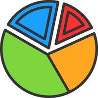 Pie Chart Vector Icon Design