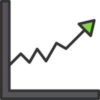 Line Graph Vector Icon Design