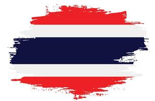 Thick brush stroke Thailand flag vector