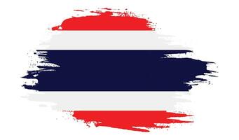 bandera de estilo grunge de tailandia vector