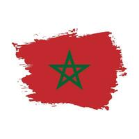 Abstract Morocco grunge texture flag design vector