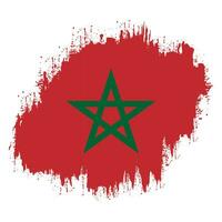 Splash new Morocco grunge texture flag vector