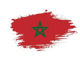 Morocco brush stroke flag vector