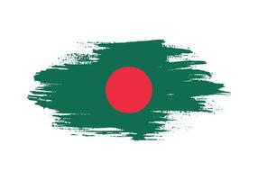 vector de bandera de trazo de pincel de bangladesh