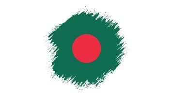 vector de bandera de bangladesh de trazo de pincel de bienvenida