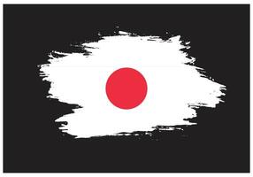 Japan brush stroke flag vector