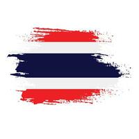 nuevo pincel de pintura de mano vector de bandera de tailandia