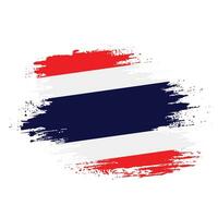 Abstract brush stroke Thailand flag vector