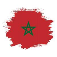 Abstract Morocco grunge flag vector