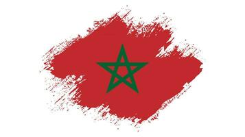 New creative Morocco grunge flag vector