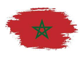 Morocco paintbrush frame flag vector