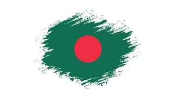 vector de bandera de bangladesh de trazo de pincel aislado