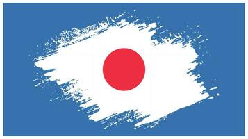 Grunge texture Japan flag background vector