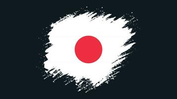 Grunge paint brush stroke Japan flag vector