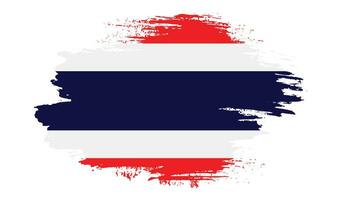 Hand paint Thailand grunge flag vector