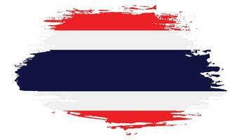 Splash Thailand grunge flag vector