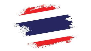 Abstract grunge texture Thailand flag design vector