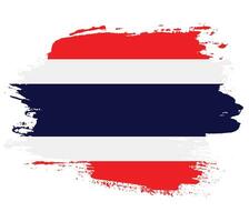 vector de diseño de bandera de textura grunge de Tailandia abstracto