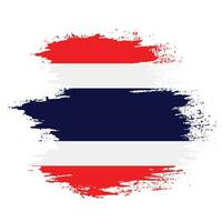 Paint brush stroke grunge texture Thailand flag vector