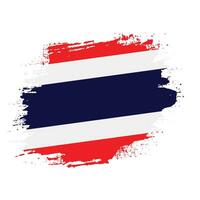 Hand drawn grunge brush stroke Thailand flag vector