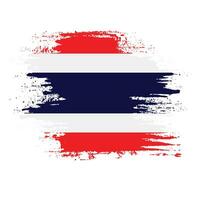 Vector grunge brush stroke Thailand flag vector