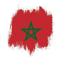 Morocco grunge texture flag vector