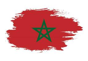 Brush stroke Morocco flag vector