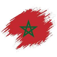 Vintage style Morocco flag vector design