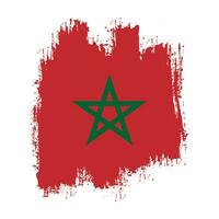 Professional Morocco grunge flag vector