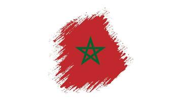 Isolated brush stroke Morocco flag vector