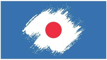 Abstract  Japan grunge flag vector