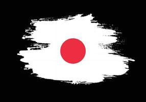 Japan paint brush stroke template flag vector