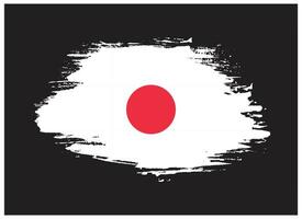 vector de bandera de japón de trazo de pincel sucio