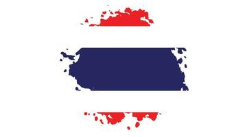 Vintage Thailand grungy flag vector