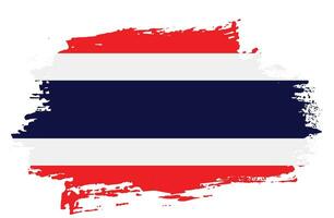 Paint brush stroke Thailand flag vector for free download