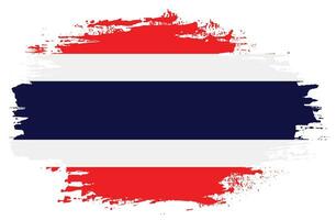 Modern brush stroke frame Thailand flag vector