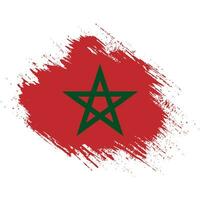 Distressed Morocco grunge flag vector