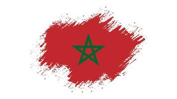 Modern brush stroke Morocco flag vector