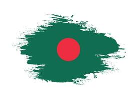 vector de bandera de bangladesh de trazo de pincel grunge dibujado a mano
