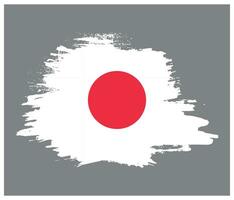 nuevo efecto de pincel vector de bandera grungy de japón