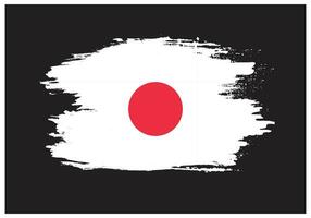 Brush stroke hand drawn vector Japan flag