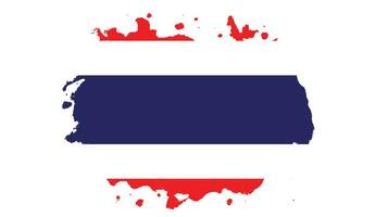 Texture effect Thailand vintage flag vector