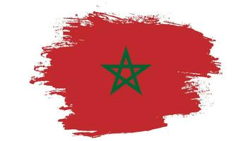 Graphic Morocco grunge texture flag vector