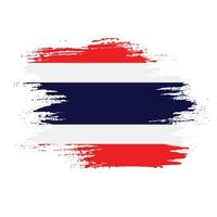 Thailand flag vector with brush stroke illustration